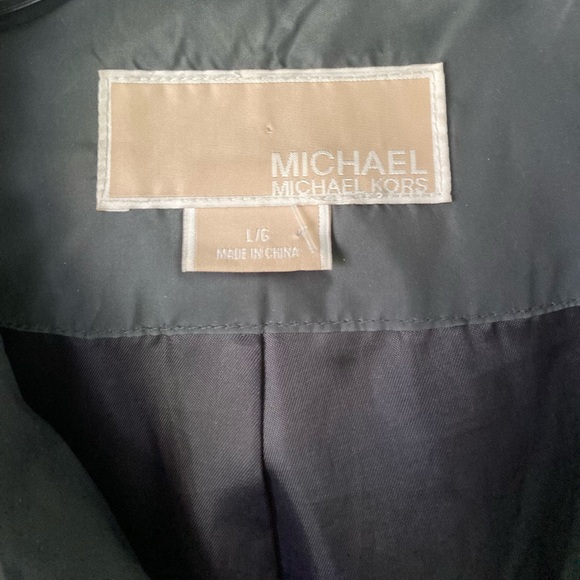 Michael Kors Dark Grey Nylon Polyester Down Hooded Puffer Winter Coat size L - Picture 7 of 16